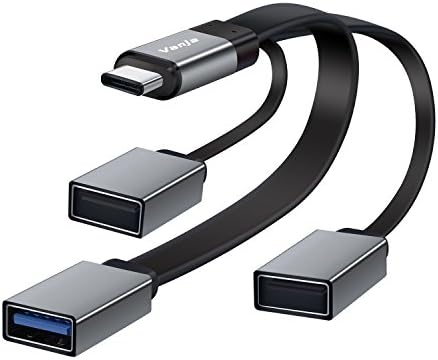 Vanja USB Type C to USB A Hub OTG Adapter, USB C/Thunderbolt 3 to USB 3.0 & USB 2.0 Female for Apple MacBook Pro 2016/2017, Google ChromeBook, Surface, Samsung Note 8 S8, Type C Android Phone