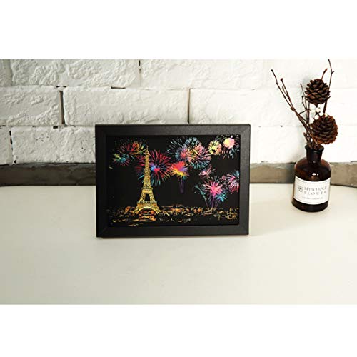 IFfree DIY Night View Scratchboard Scratch Art Paper with Release Pressure to Release Pressure (Dream Castle) (Building and Animal) - Thumbnail 4