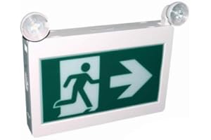 EBOKA Running man Exit sign CET-180 Thermoplastic sign combo Emergency light LED with 2 heads left right battery backup for 9