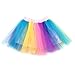 Anleolife 14-15 inch Kids Girl Tutu Skirts Dance Tutus (Blue Orange Pink Purple Wispy)