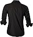 jeansian Men's Slim Fit Long Sleeves Casual Shirts Z021 Black XL