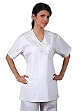 Adar Universal Mock Wrap w/ Embroidered Front