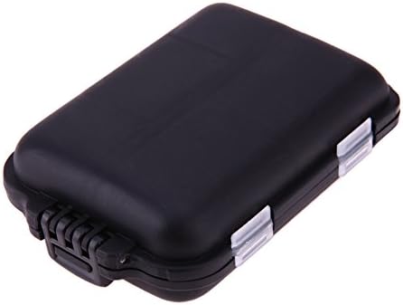 Crazystore Fishing Tackle Box Fishing Hook Storage Box 10-in-1 Fishing Accessories Box Portable Tool Box Organizer Multifunctional Fishing Equipment Box Plastic Storage Case for Outdoors