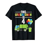 This Garbageman is 4 4th Birthday Garbage Truck T-Shirt Boys