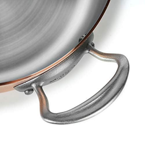 Mauviel 2.5mm Brushed Copper Cookware Set, 9 Piece Made in France