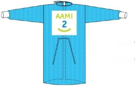 Welmed Protective Procedure Gown, Hook and Loop (Large, 10 Per Bag)