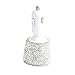 Bestbling Bling Handmade Dual USB Car charger Designed for Apple and Android Devices -Car Cellphone USB Charger (Silver)