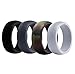 Utopia Fitness Silicone Wedding Ring for Men (Pack of 4) - Sturdily Constructed, Comfortable, Light-Weight Design – Hypoallergenic and Antibacterial Silicone Wedding Band for Active Men, Athletes