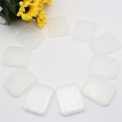 OPPOHERE Transparent Plastic Standard SD SDHC Memory Card Case Holder Box Storage (Pack of 20)