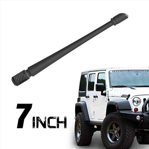 Rydonair Antenna Compatible with Jeep Wrangler JK JKU JL JLU Rubicon Sahara (2007-2019) | 7 inches Flexible Antenna Replacement | Designed for Optimized FM/AM Reception