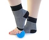 Best Pair of Plantar Fasciitis Compression Foot/Ankle Sleeves/Socks for Men & Women - FREE Bonus Massage Ball Included - Relief from Heel and Foot Pain
