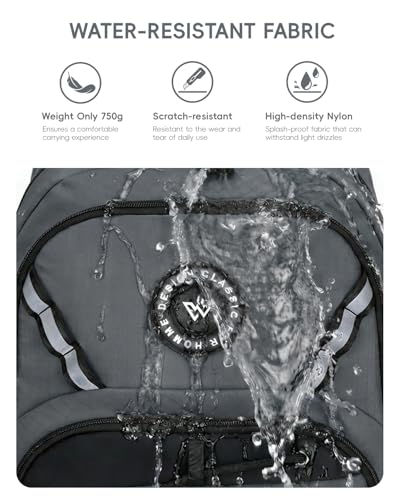 Amythe School Backpack for Teenagers, School Backpacks for Youth 10-18 Years with Various Compartments, Large Waterproof Backpacks for Viagem & School, grey, Daypack Backpacks