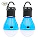 2 Pack Sanniu Portable LED Lantern Tent Light Bulb for Camping Hiking Fishing Emergency Light, Battery Powered Camping Equipment Gear Gadgets Lamp for Outdoor & Indoor(BLUE)