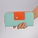 Augur Women's Leather Wallet Card Holder Purse Long Zipper Clutch Wallet Handbag