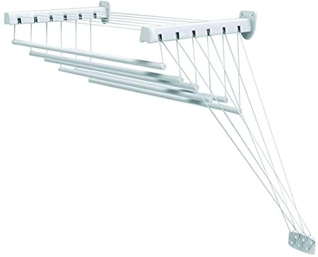 Gimi Lift 100 Wäschetrockner für Wand und Decke aus Stahl, 6 m Trockenlänge