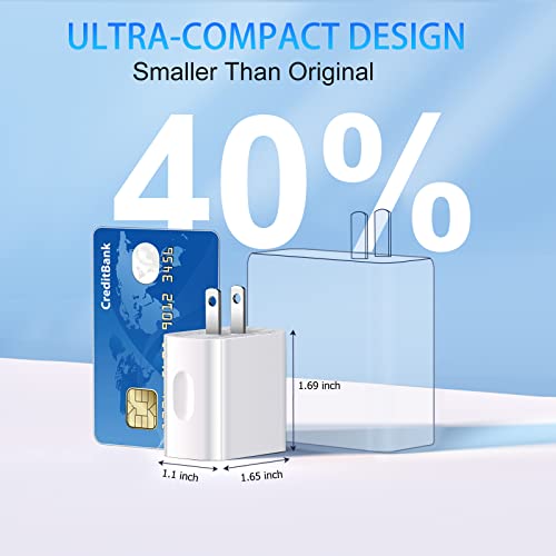 20W USB C Charger Block, Bangfun 5 Pack Dual Port PD Fast Charging Block Fast Charger 3.0 USB C Wall Charger Plug Compatible iPhone 17/16/15/14/13/12/11 Pro Max/XR/XS,iPad Pro,Samsung Phone(White)