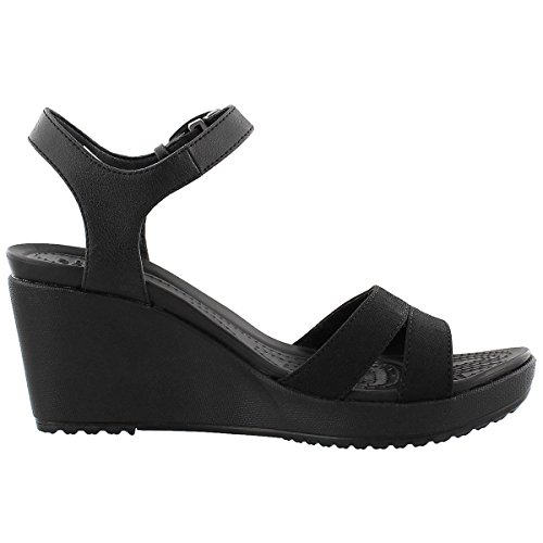 crocs leighann ankle strap sequin wedge