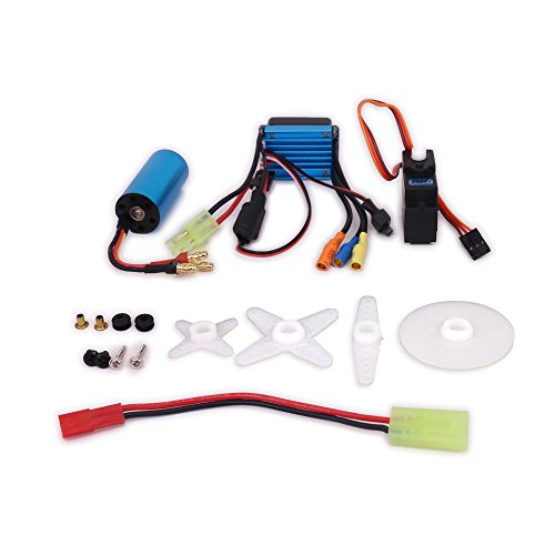 RCAWD 17g Servo + Kv4800 Brushless Motor + Speed Controller ESC for Rc Hobby Model Car Airplane Boat Aquacraft Edf Hsp Wltoys A959 A969 A979 k929 1Set(Shipped locally)