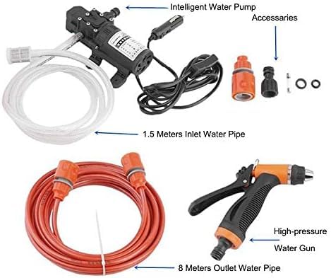 Nyganmelloz Car Washer Pump, Car Washing Machine, High-Pressure Water Sprayer, Electric Water Transfer Pump, Portable High Pressure Self-Priming Quick Car Wash Pump Washer Kit for Car Truck Home Use