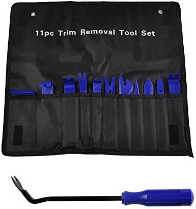 carsun Auto Trim Removal Tool - Premium Fastener Remover Car Dash Audio Radio Door Panel Trim Removal Kits Installer Pry Tool 12 Pcs Set (Blue)