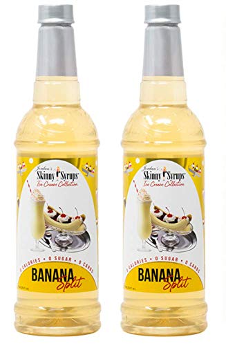 Jordan's Skinny Dessert and Ice Cream Sugar Free Syrup Collection 750 ml 2 Bottles (Banana Split)