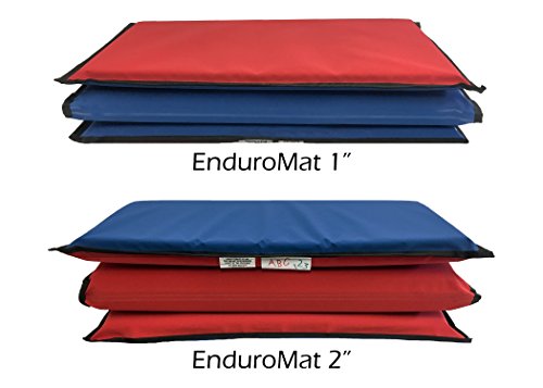 KinderMat, EnduroMat, Reinforced Vinyl, 1 Inch Thick, 48 x 24 Inches, Black Binding, Red/Blue - Thumbnail 3