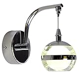 FUBARBAR LED Wall Light - 3w Led 5730 Crystal Ball Wall Lamp Hall Porch Walkway Light for Living room Bedroom (Warmwhite Light)
