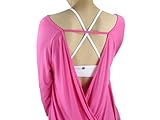 Queenie Ke Women's Light Support Single T Back Yoga Energy Sports Bra