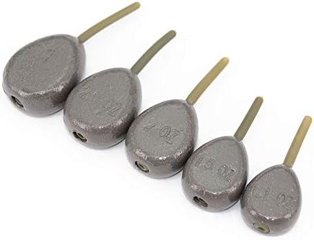 Carp Fishing Leads Inline Lead and Swivel Lead Sinkers Pack of 5