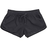 ESTAMICO Women Board Shorts with Liner Quick Dry UPF 50+ Drawstring Floral Print Swim Trunk with Pockets