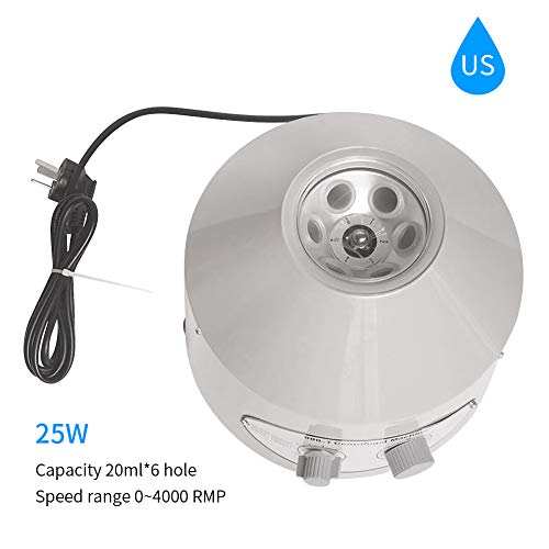 Wellish Laboratory Centrifuge Machine 4000RMP Electric Benchtop Centrifuges 25W/50HZ with Timer Speed Control, 6x20ml Tubes for Lab Laboratory Practice Centrifuge Plasma