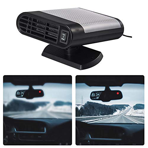 jinjin Car Heater, Car Defroster, Truck Fan Heating Warmer Demister for Vehicle SUV Winter Car Heater Gray - Thumbnail 2