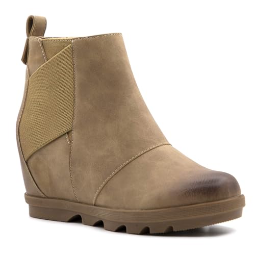 Athlefit Women's Hidden Wedge Ankle Booties