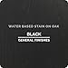 General Finishes Water Based Wood Stain, 1 Quart, Black