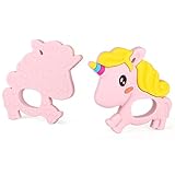 ANGBEIER Silicone Teething Necklace - Baby Safe For Mom To Wear - BPA-Free Chew Beads - Stylish & Natural (PTT01)