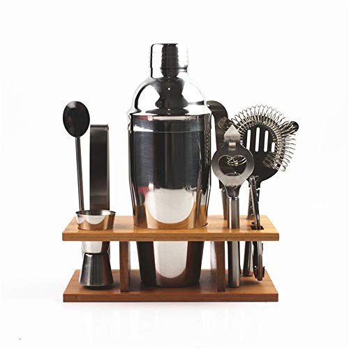 Gyubay Praktisches Cocktail-Shaker-Set Cocktail Shaker Set Barkeeper Set 14-teilig Bar-Set mit Martini Shaker Kochlöffel… – Bild 4