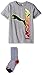 PUMA Big Boys' Graphic Tee and Sock, Light Grey Heather, Large (14/16)