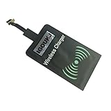 Wireless Charger Receiver IGOUKJ Ultra Slim Portable Endurable Narrow Interface Down Negative Wireless Charging Receiver for Universal Android Micro USB Port Phone (Negative direction type B receiver)