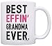 ThisWear Grandma Grandpa Gifts Best Effin Grandma and Grandpa Ever Bundle Funny Grandparent Gifts 2 Pack 11oz Ceramic Coffee Mug Set