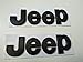 Bwen 3D Jeep Logo Emblem Sticker For Jeep Cherokee Wrangler Patriot Compass,2pcs Matte Black