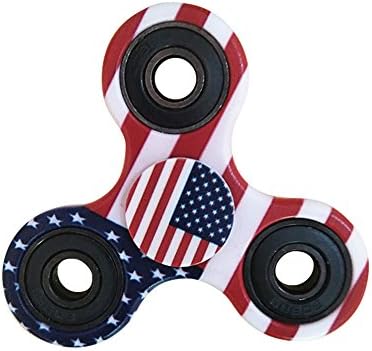 Hand Spinner Toys for kids Durable Bearing 360 High Speed 1-5 Min Finget spinner EDC Fidget Toys Relieving Best Stress Reducer Relieves ADHD Anxiety Boredom Metal Bearing (Flag)