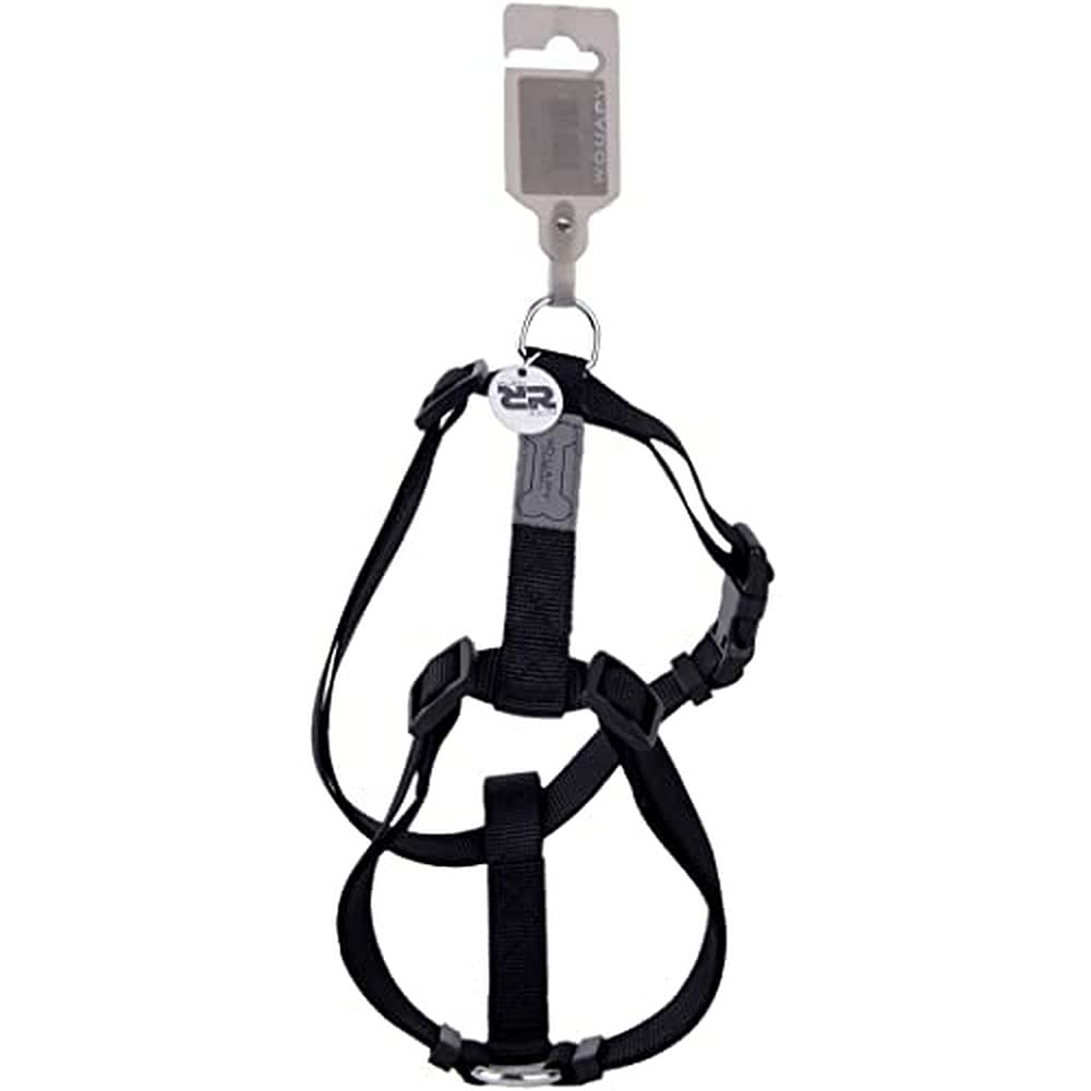 Wouapy Basic Line Harness for Dog, 25 mm Width/Thorax of 63/97 cm, Black Harness โ image 1