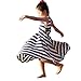 Amoin Girls Summer One Piece Beach Long Dress Striped Sundress Skirts 3-8y