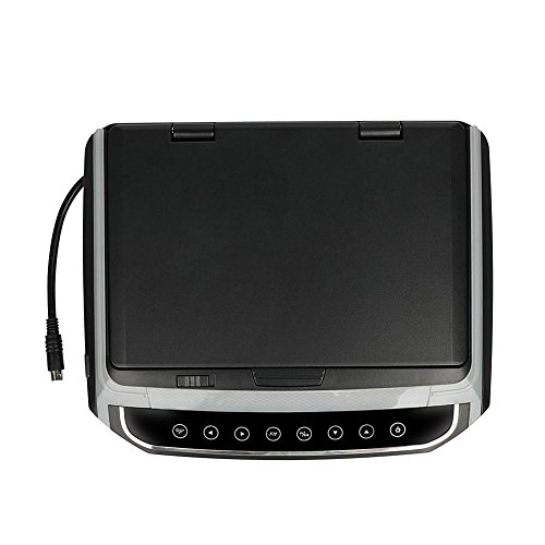 10.1 inch Flip Down Monitor HDMI 1080P HD TFT LCD Roof Mount Monitor Ultra Thin Overhead Video Player for Car SD MP3 MP4 LED (CL102HD-Black) - Thumbnail 3