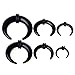 imixlot 6 Pair Acrylic C Shape Pincher Tapers Septum Buffalo Taper Expander Pierced