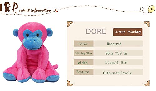 DORE Monkey Stuffed Animal Plush Toys Soft Cute Monkey for Child,7.9\