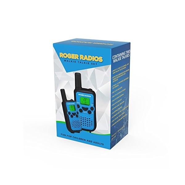 Walkie-Talkies-for-kids-ROGER-RADIOS-Up-to-3-Miles-22-Channels-Plain-English-instructions-Durable-two-way-2-way-for-children-boys-and-girls-Batteries-not-included
