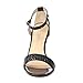 VIA PINKY CLAUDIA-96 Women's Glittery Cover Mid Heel Dress Heels One Size Small