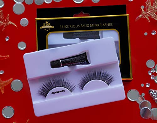 EDA LUXURY BEAUTY GRANDIOSE 3D Faux Mink False Lashes | Super Soft Natural Look | Full Volume | Extra Long Length | Eyelash Extensions | Winged Cat Eye Effect | Vegan & Cruelty-Free | Fake Eyelashes 5 EDA LUXURY BEAUTY GRANDIOSE 3D Faux Mink False Lashes | Super Soft Natural Look | Full Volume | Extra Long Length | Eyelash Extensions | Winged Cat Eye Effect | Vegan & Cruelty-Free | Fake Eyelashes