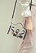 Yocatech Transparent Crossbody Bags Messenger Bags For Women NFL Stadium Approved (Black)